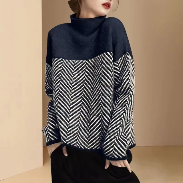 Thickened Turtleneck Bottoming Shirt Autumn And Winter Warm Sweater Navy - Shop at LoveMi