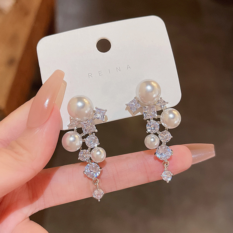 Retro Stud Designer Touch Statement Drop Earrings