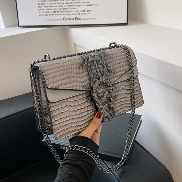 Women's Bag Fashion Chain Shoulder Messenger Bag Gray - Shop at LoveMi