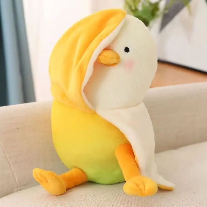 Mango Plush Chicken Toy Cartoon Peeling Chick Doll