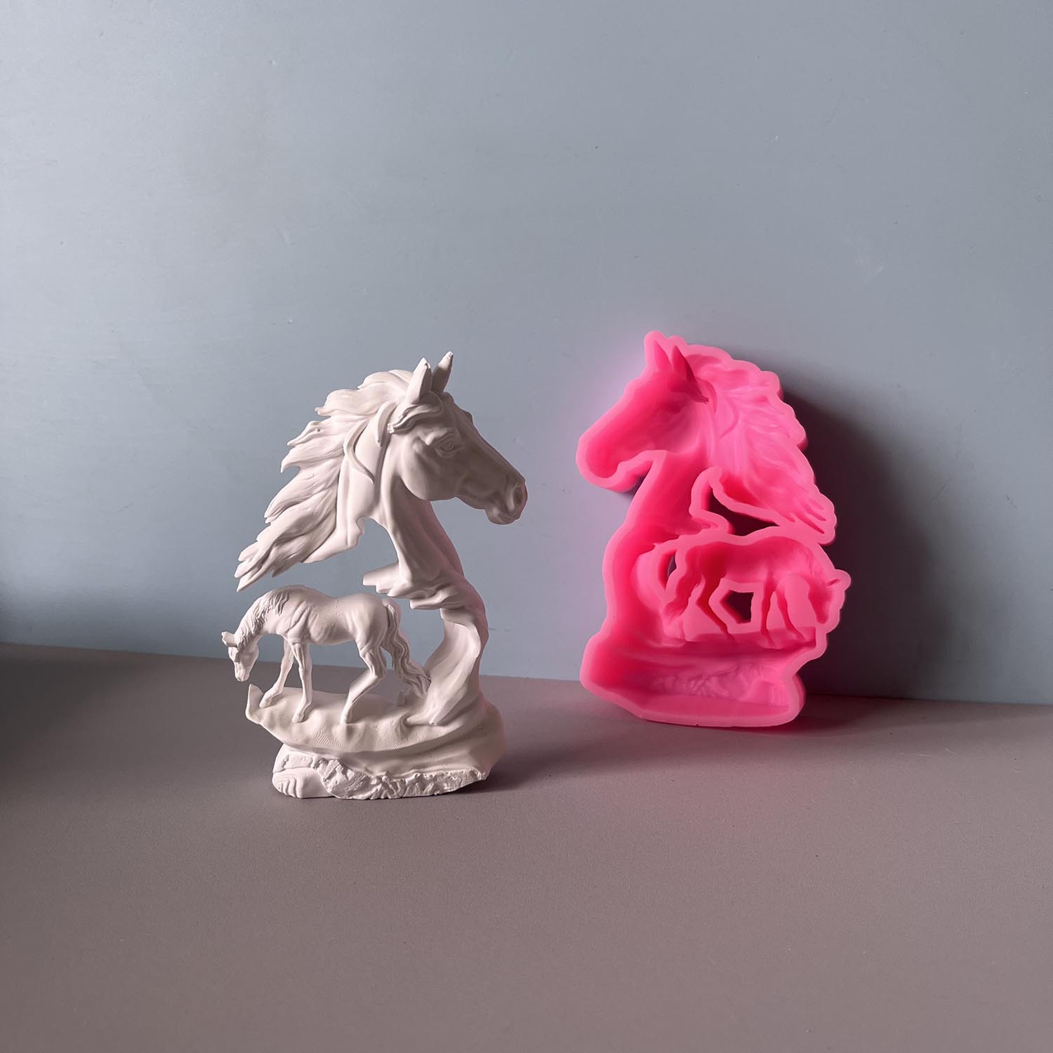 Galloping Horse Table Decoration Plaster Cement Mold
