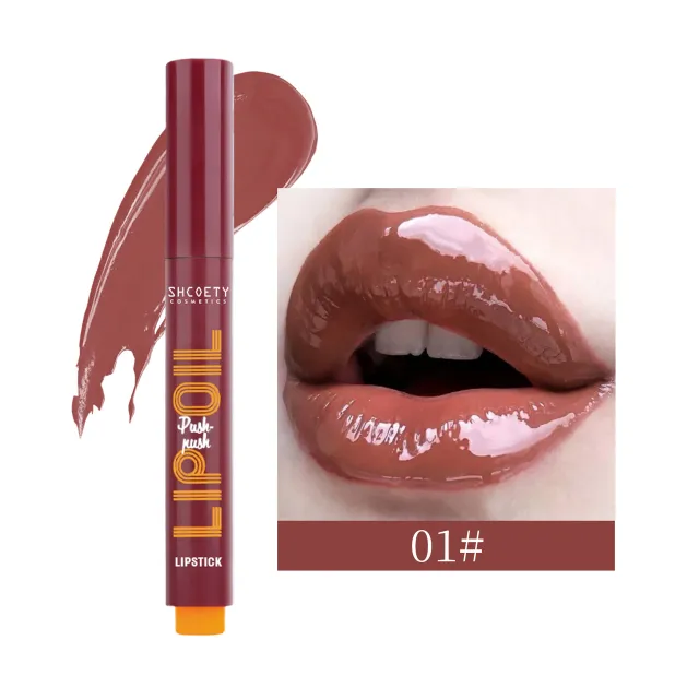 Makeup Press Lipstick Solid Water Light Lip Gloss Mirror Lip Lacquer Sh8064 01 - Shop at LoveMi