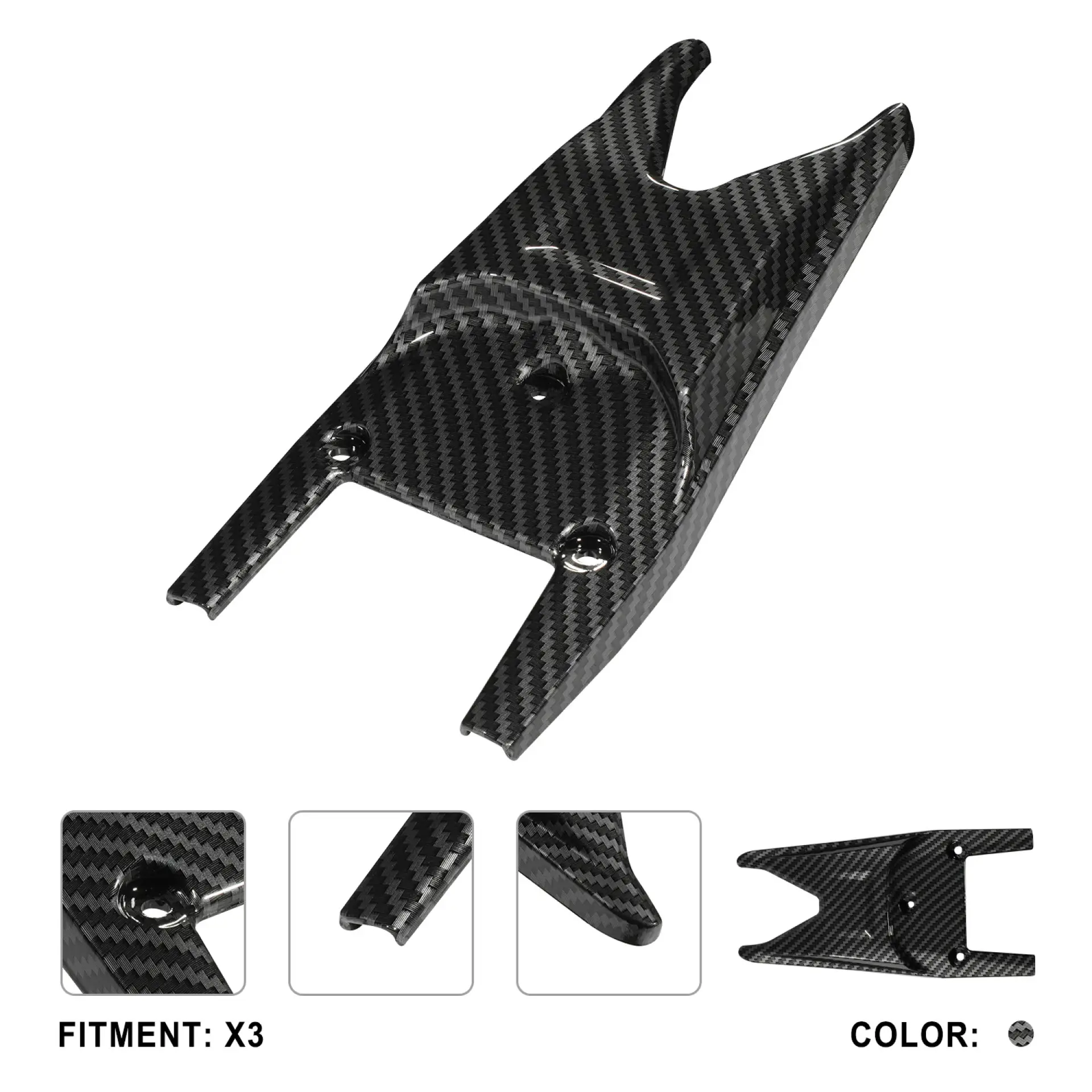 Applicable To Talaria Sting X3 Motorcycle PP Material Carbon Fiber Pattern Rear Tail Cover Modification Accessories