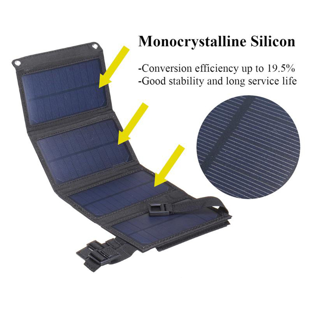 Title 4, 20W Portable Solar Panel Outdoor Power Supply