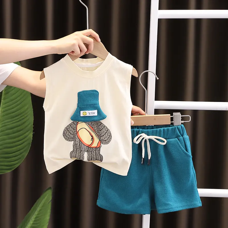 Sleeveless Shorts Suit Summer Clothes for Children
