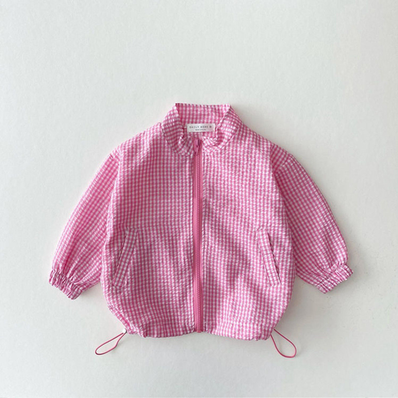 Title 7, Childrens Summer Thin Plaid Sun Protection Coa...