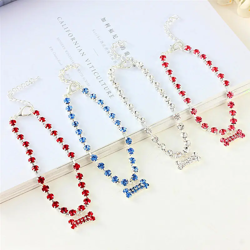 Rhinestone Bone Pendant Necklace