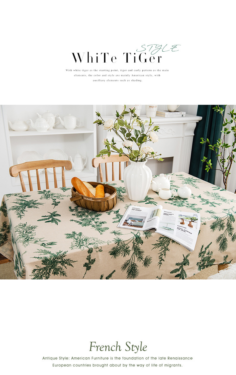 Title 1, French Pastoral Style Tablecloth Mild Luxury Re...