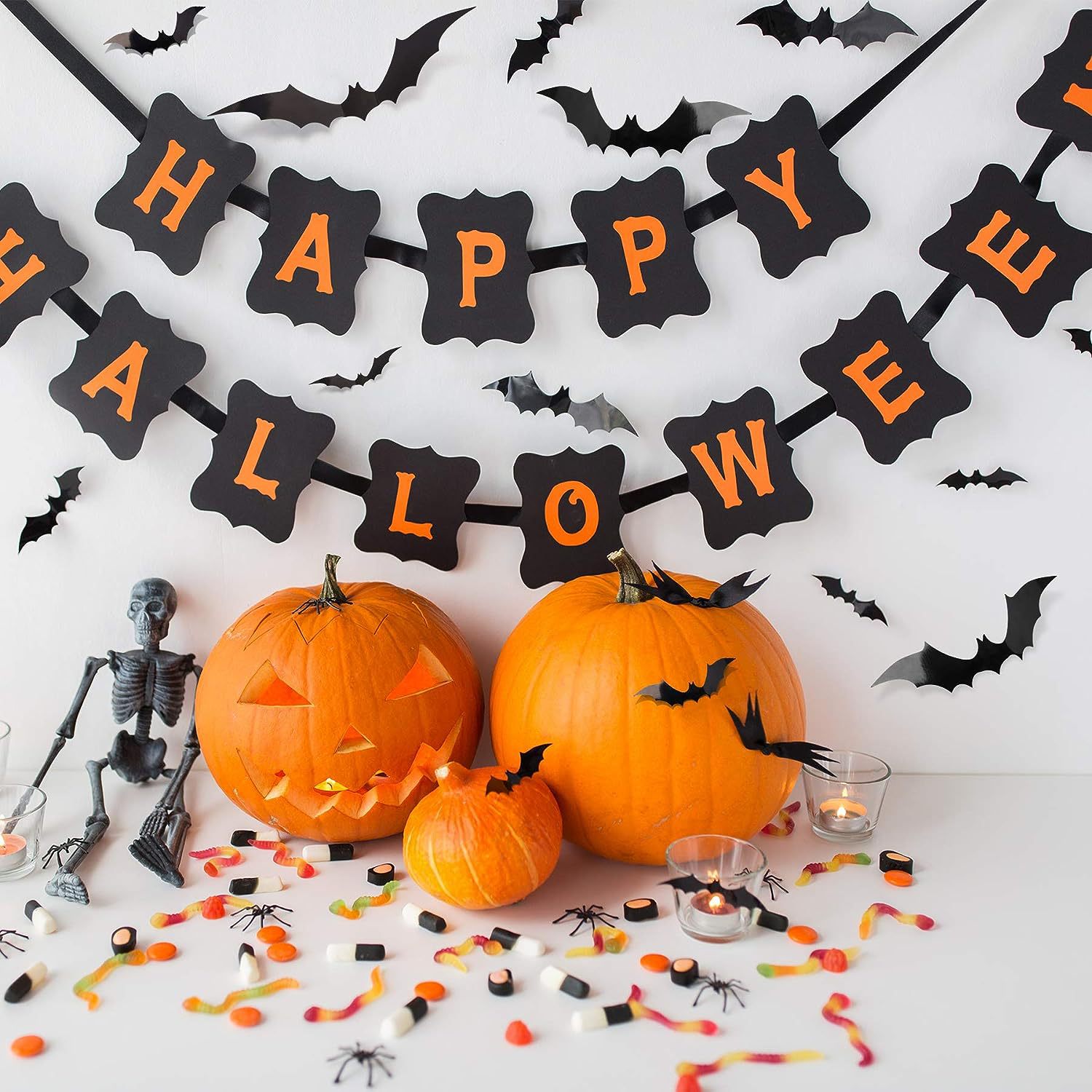 3D Bat Wall Decoration 88 Pieces DIY Bat Halloween