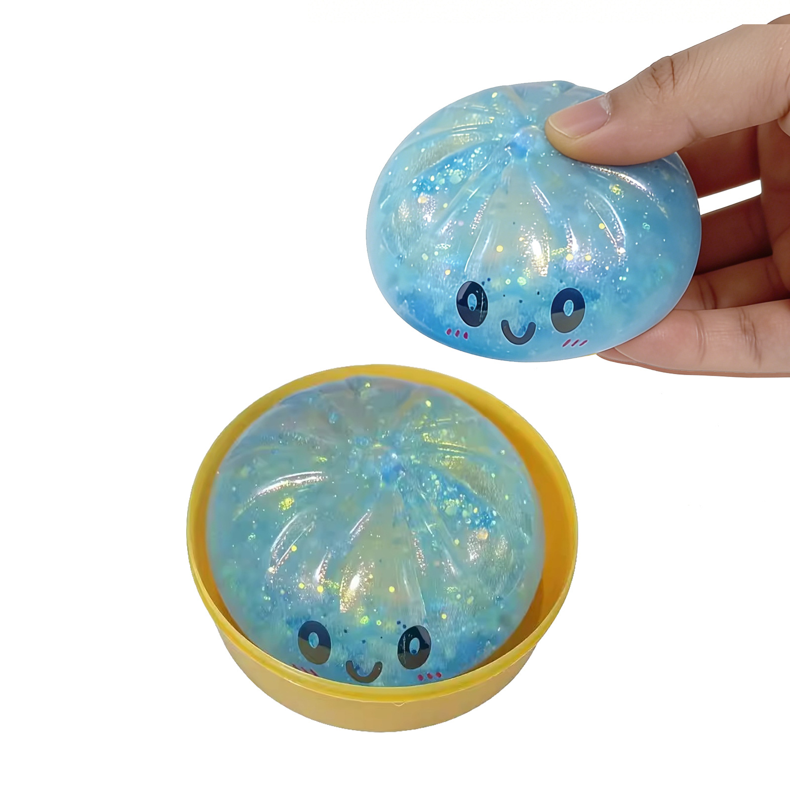 Glittery Emoji-faced Steamed Bun