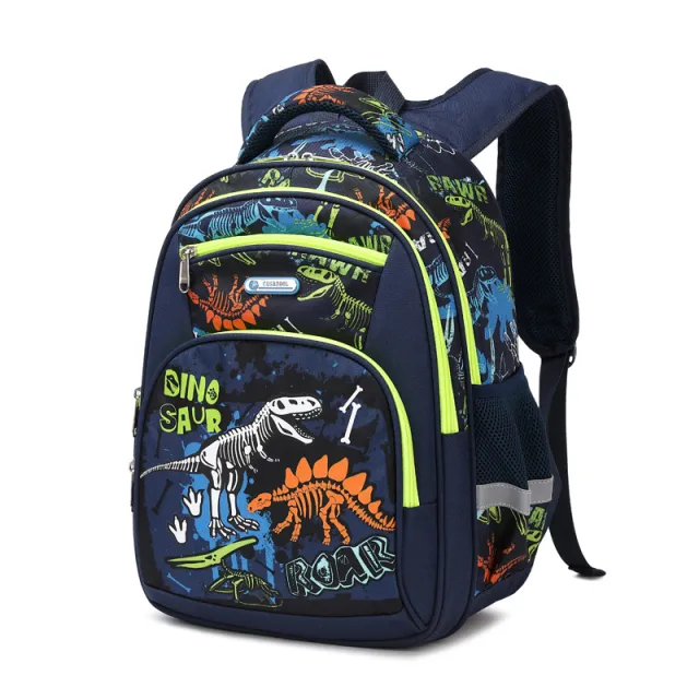 Primary School Boys Large Capacity Children's Backpack Space Schoolbag Luminous Dinosaur 16 Inch - Shop at LoveMi