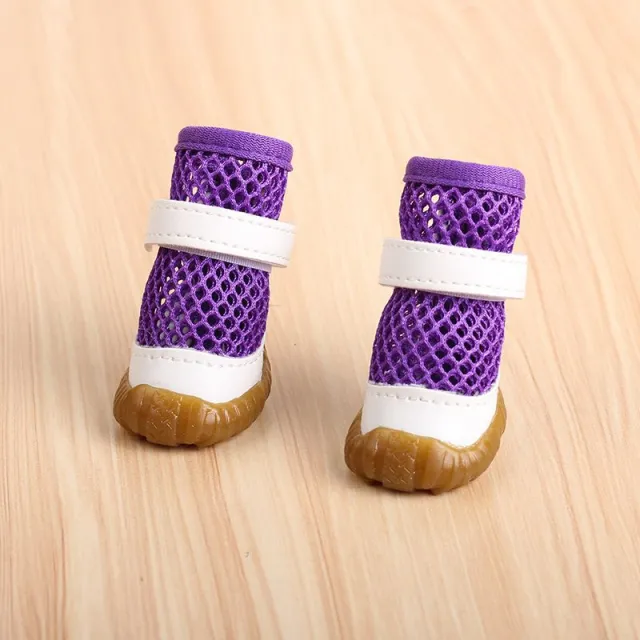 No Foot Loss When Going Out Pet Booties Small Dog Purple 2 - Shop at LoveMi