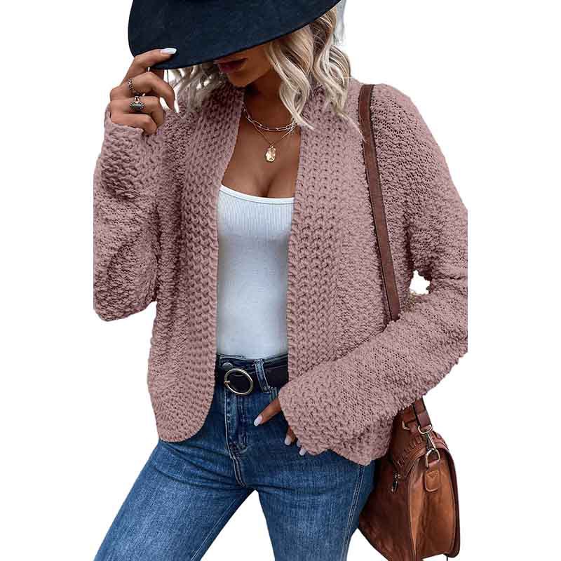 Simple Solid Color Outerwear Knitwear For Women Lc271978 P2010 M - Shop at LoveMi