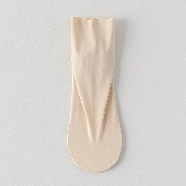 Couple Ice Silk Thigh High Socks Cotton Base Sweat absorbent Skin Color - Shop at LoveMi