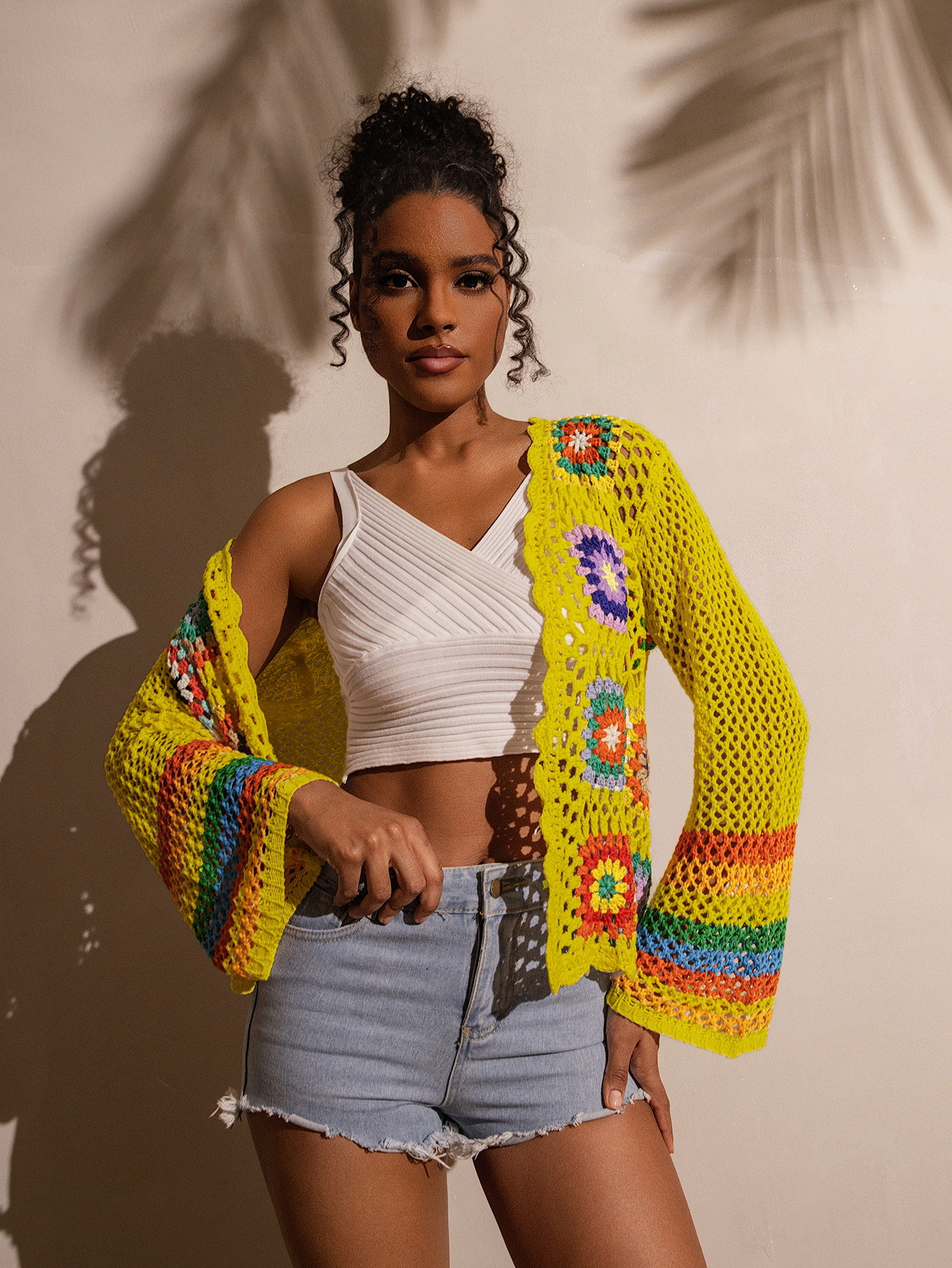 Hand-Crocheted Knitted Cardigan for Women