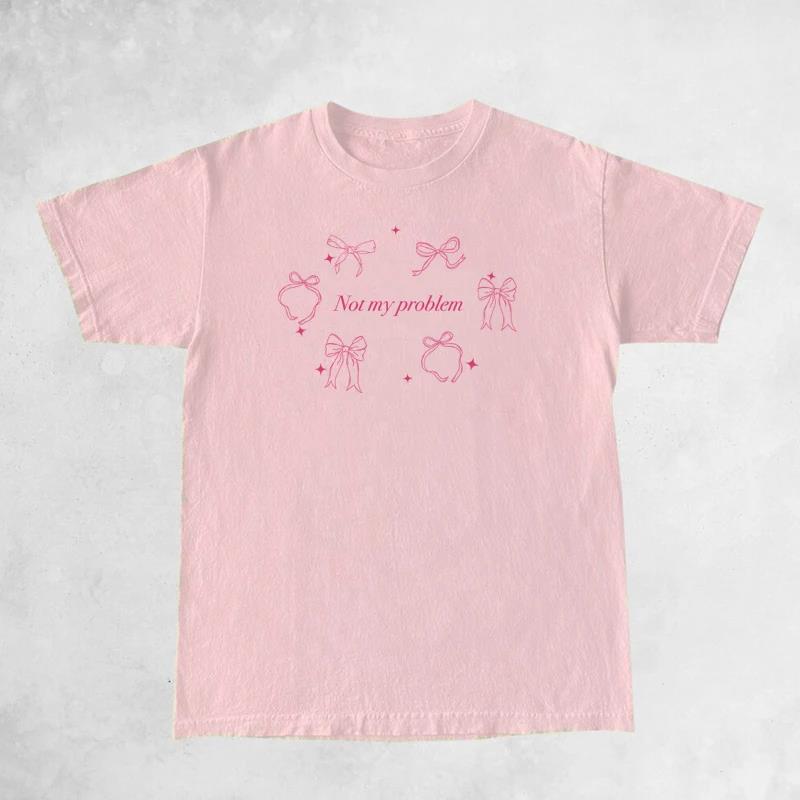 Fashion Ribbon Bow T-shirt For Women