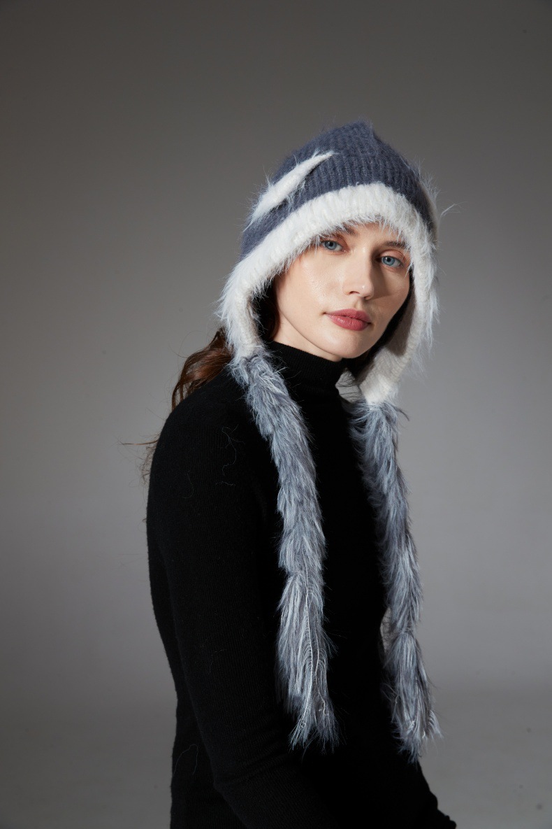 Cat Ears Mink Wool Ear-Protection Knitted Hat — Cozy Animal Ear Beanie