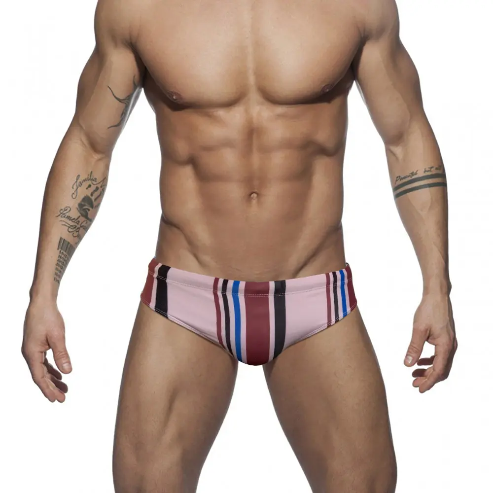 Mens Low-rise Sexy Striped Bikini Briefs