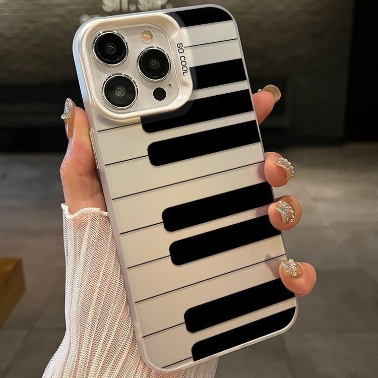 Funda de Teléfono Diseño Teclas de Piano Blanco y Negro - imagen 1