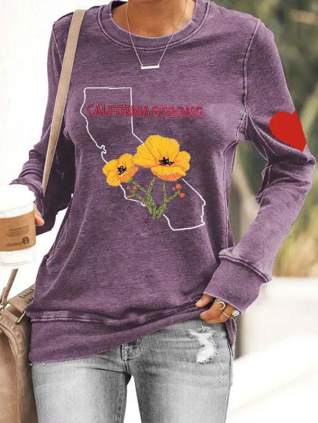 Casual Round Neck Women's Top Purple - Shop at LoveMi