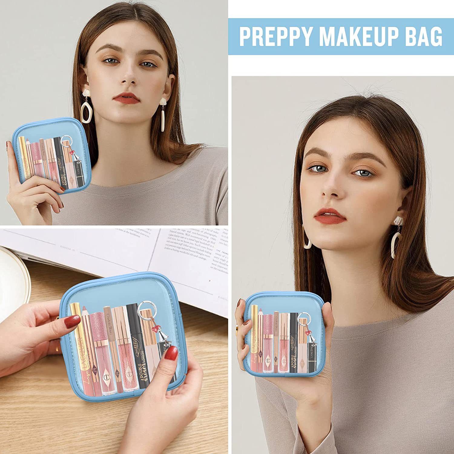 Title 4, Nylon Cosmetic Bag Pvc Transparent Waterproof