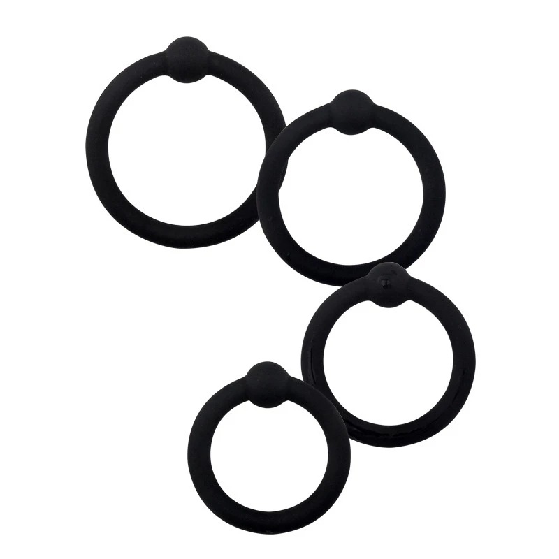 Silicone Cock Ring Four-piece High Tensile Silicone Ring Male Toys 3