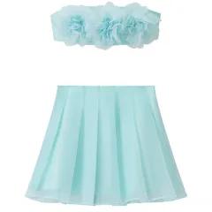 Vacation Design Casual Suit Flower Tube Top Skirt - Suit - View 1