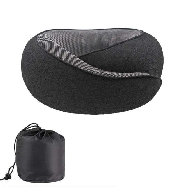 U shaped Neck Pillow Travel Essential Memory Foam Black Buggy Bag - Shop at LoveMi