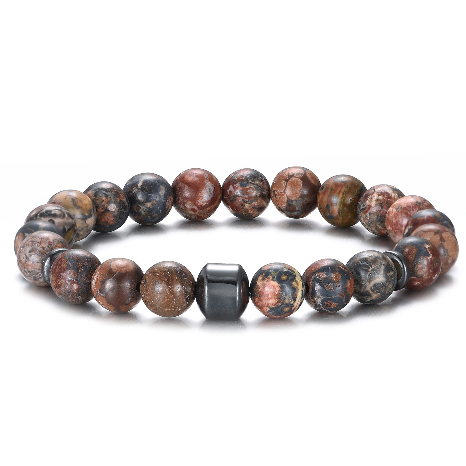 8mm Magnet Charm Bead Stretch Rock Bead Tiger Eye Bracelet Pattern - Shop at LoveMi