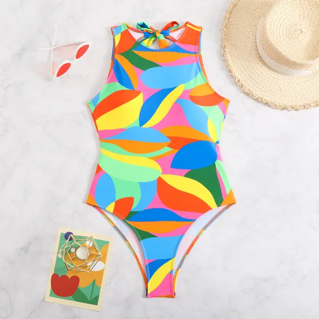 Printed Multi color Swimsuit For Women Color 3 Xl - Shop at LoveMi