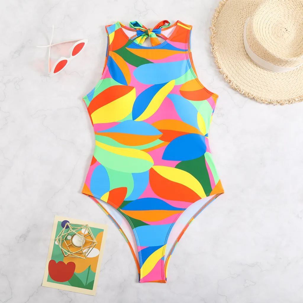 Printed Multi-colour Swimsuit For Women - Colour 3-Xl