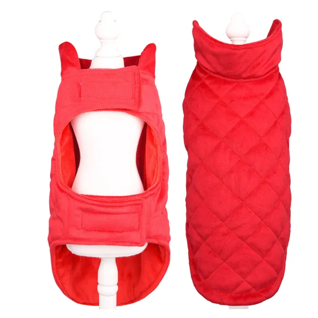 Velvet Pet Clothes Autumn And Winter Warm Red - Shop at LoveMi