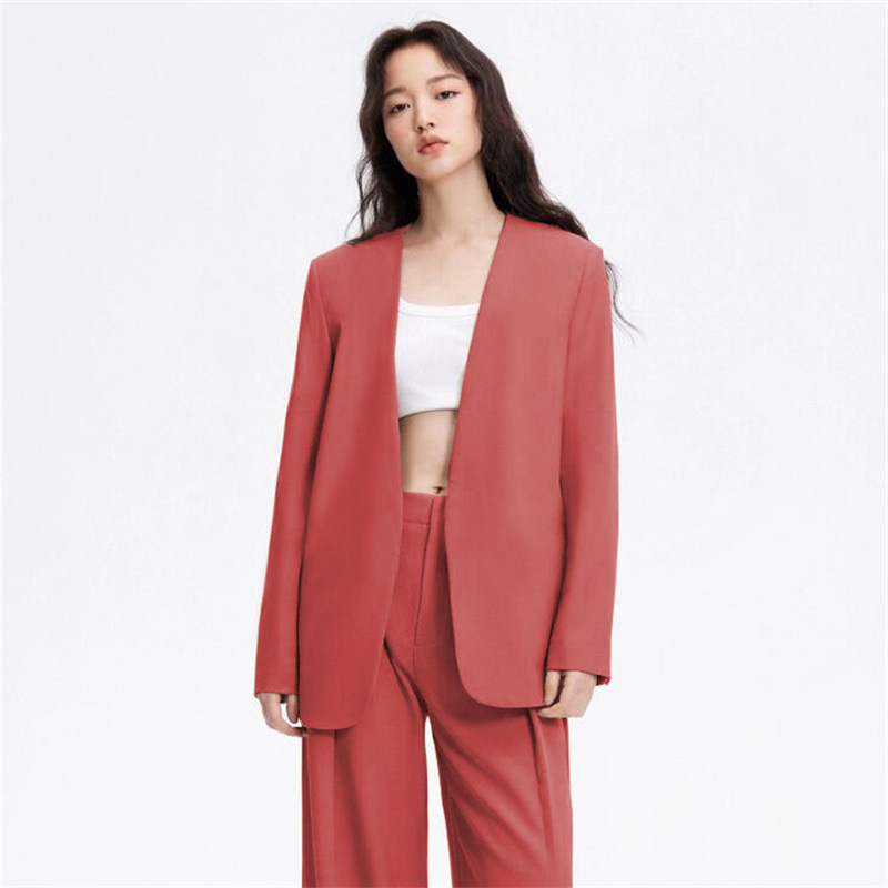 Casual Blazer And Wide-leg Pants Two-piece Set 7