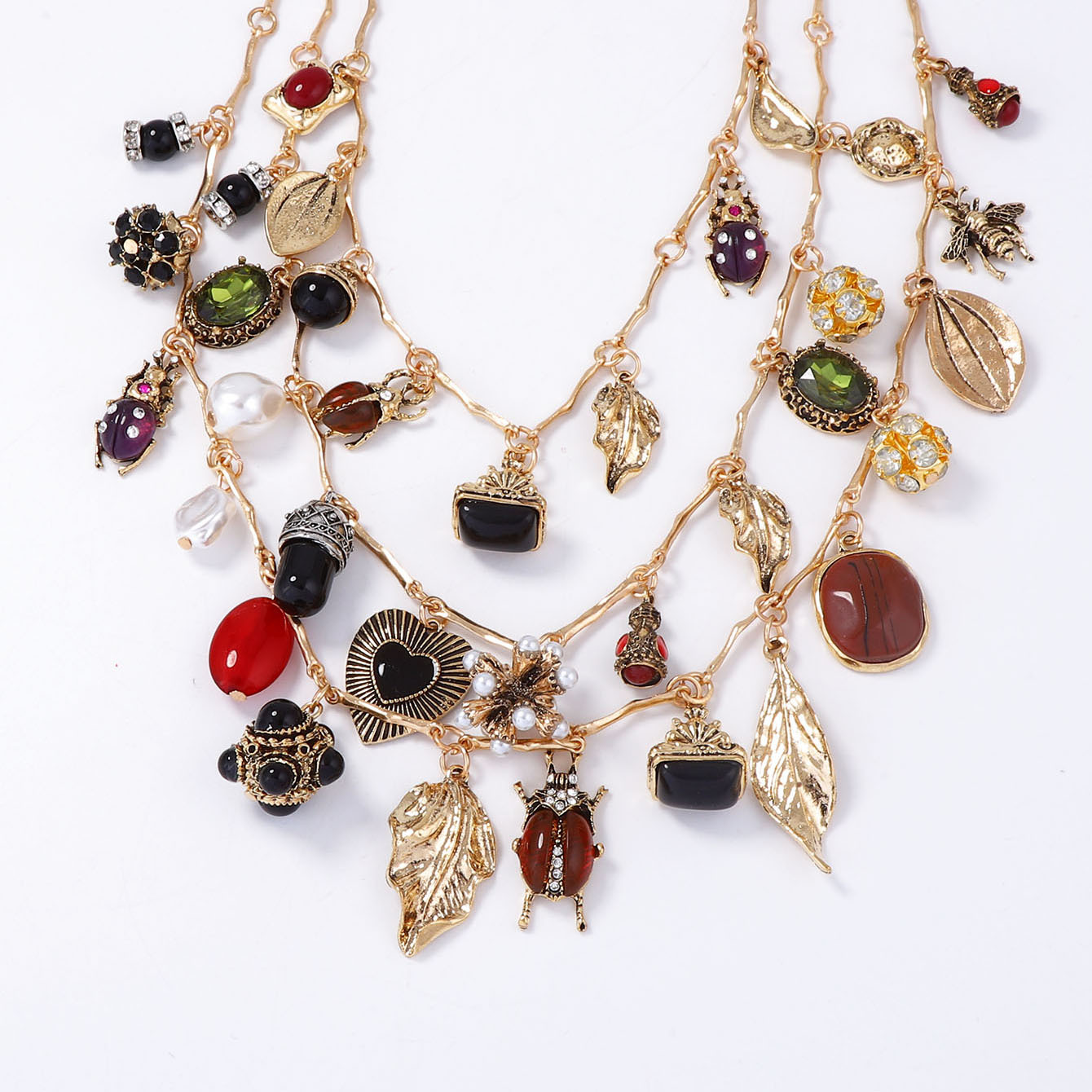 Multilayer Layered Design Vintage Geometric Necklaces