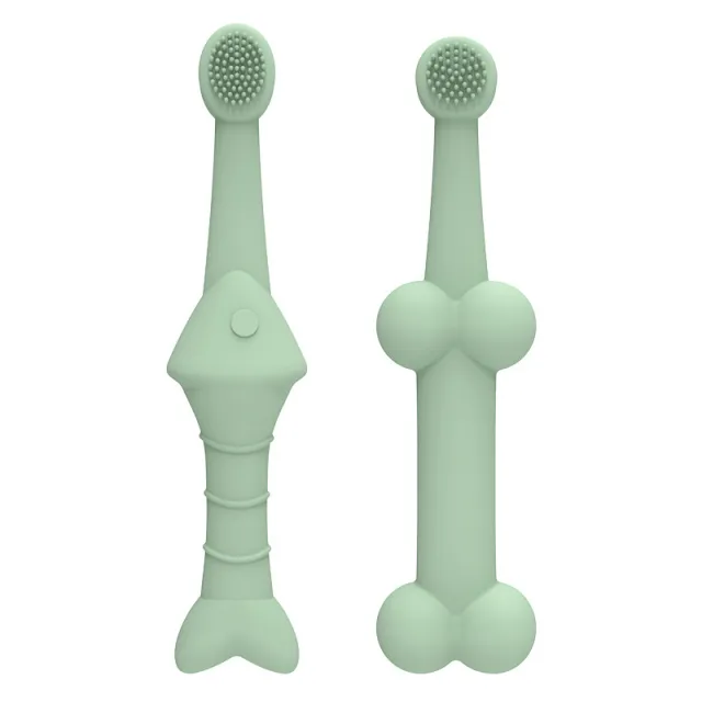 Pet Silicone Finger Toothbrush Oral Cleaning Pet Toothbrush Green - Shop at LoveMi