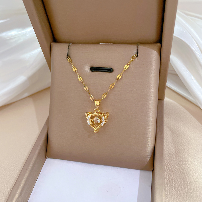 Rotating Cyclical And Lively Full-diamond Necklace For Women