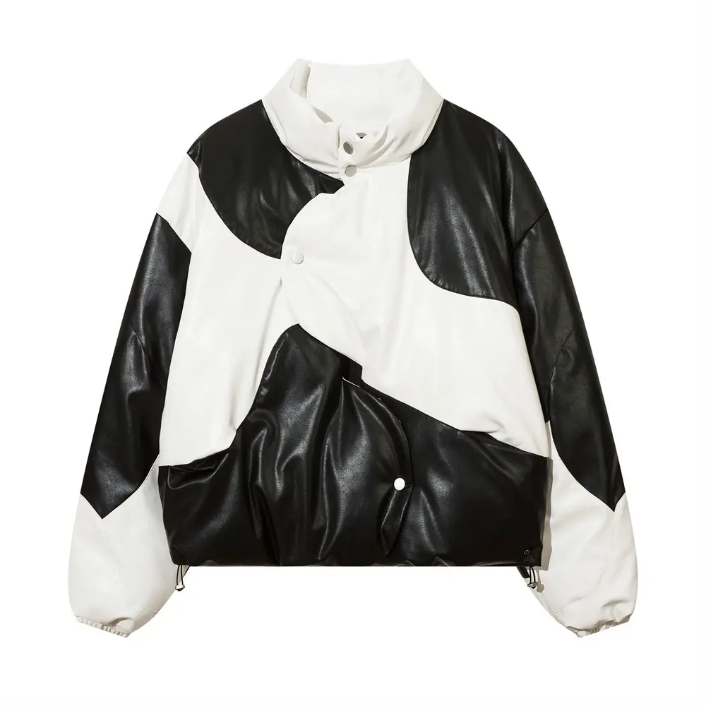 Stand-up Collar Cotton-padded Coat Winter Irregular Stitching