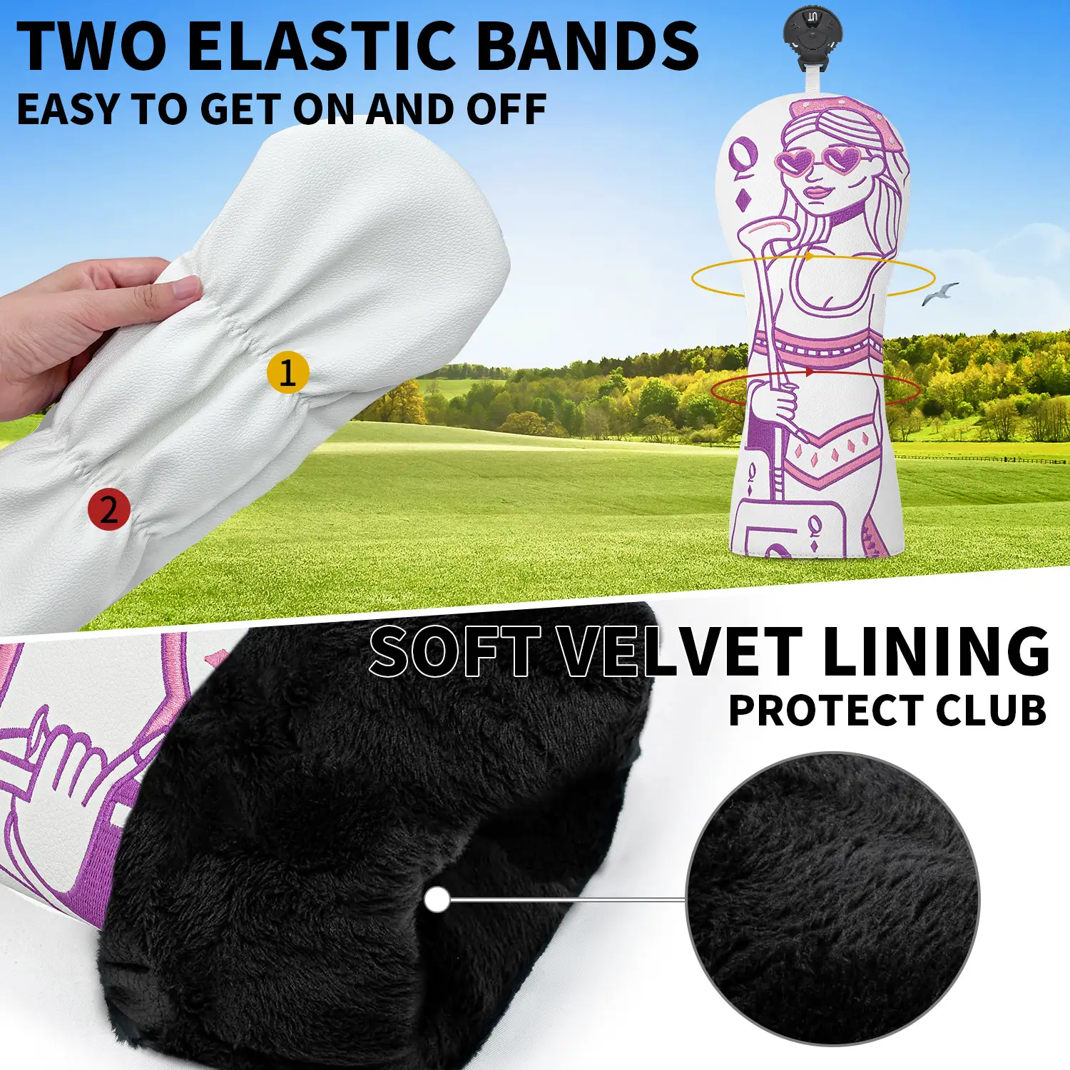 Poker-Theme Golf Club Covers Creative Set