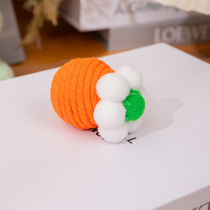 Cat Flower Cotton Rope For Self-amusementperfect For Teeth And Claw Grinding