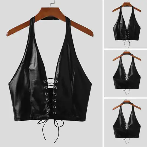 Mens Vest Nightclub Halter-Neck Top