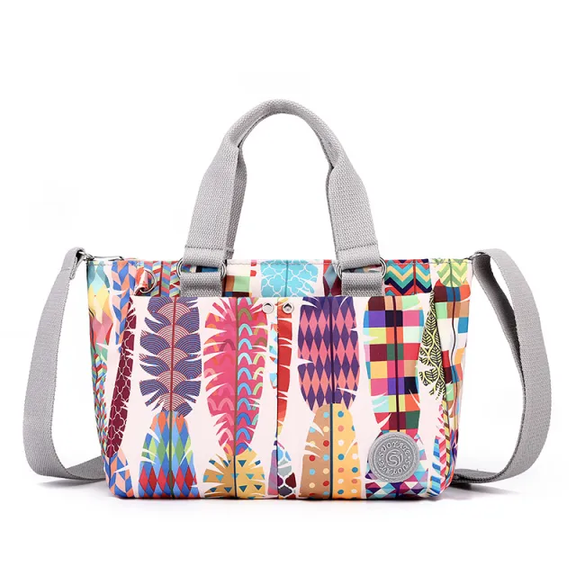 Women's Shoulder Crossbody Waterproof Multi layer Large Capacity Handbag Dragon Boat Flower - Shop at LoveMi