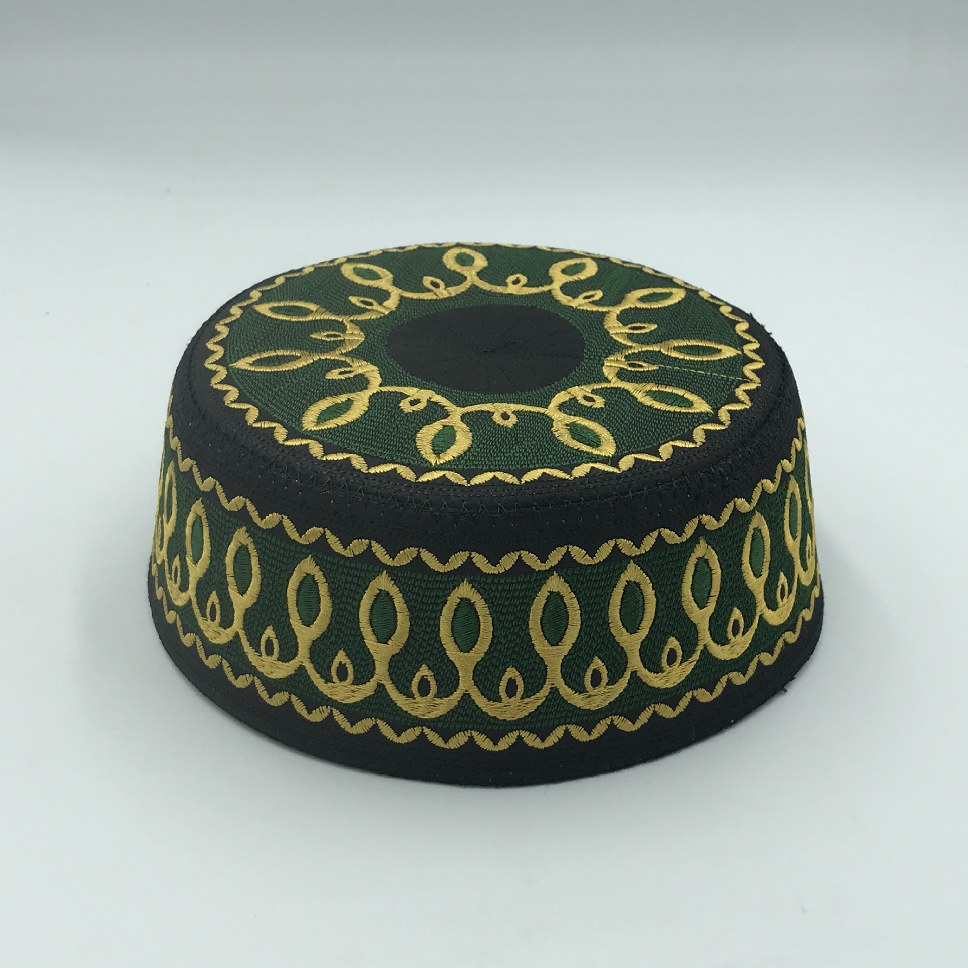 Baby Embroidered High-End Flat-Crown Round-Edge Ethnic-Style Saudi Cap