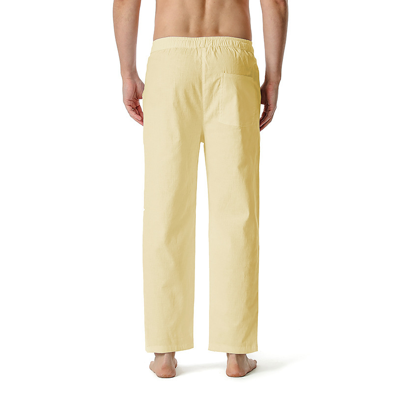 Non-stretch Cotton-linen Casual Regular-length Capri Pants For European And American Youth image 17