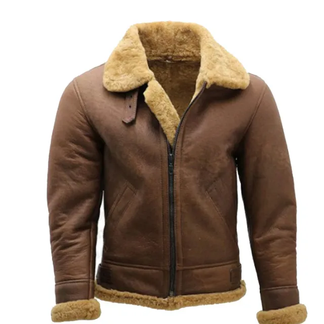 Zipper Thickening Slim fit Winter Fleece lined Brown - Shop at LoveMi