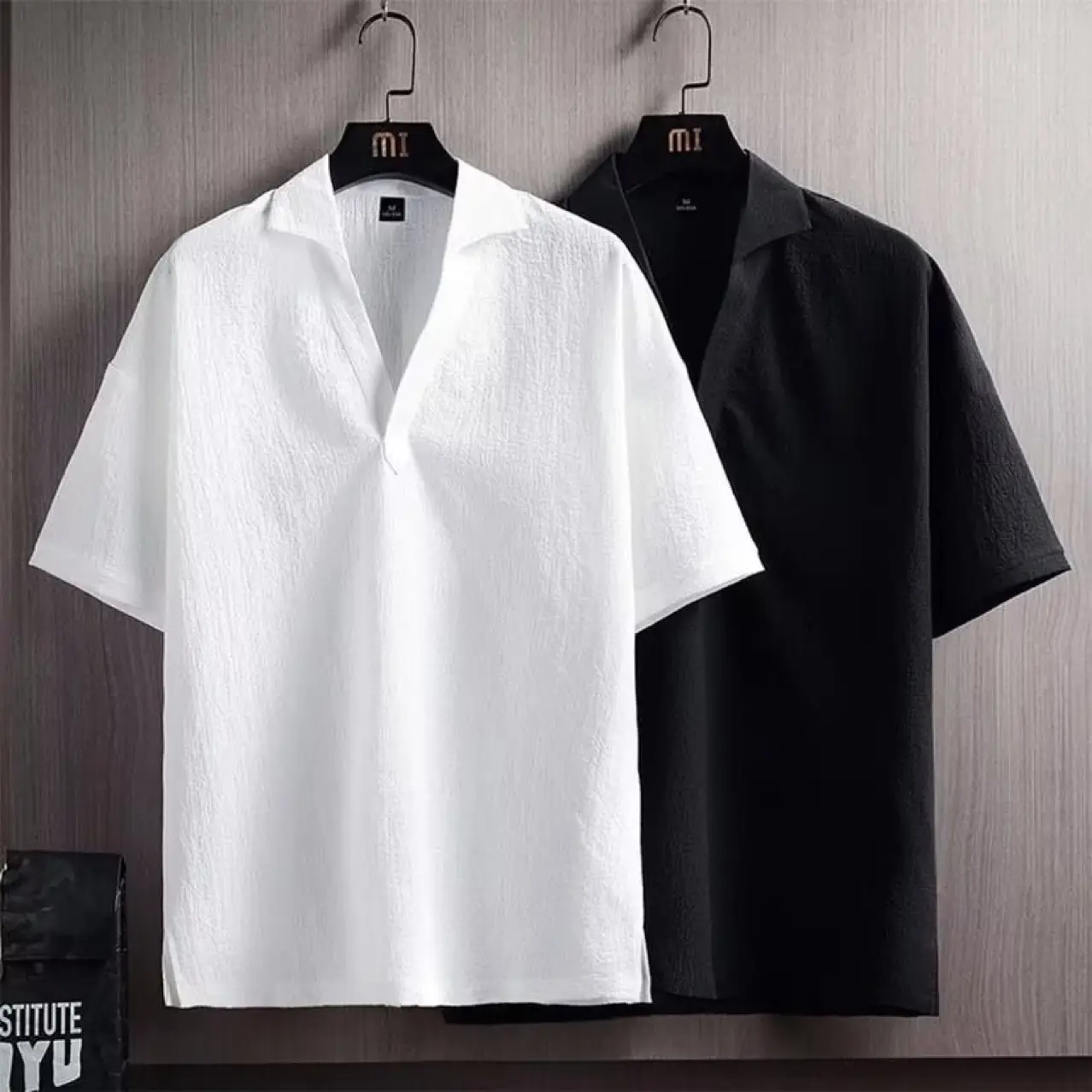 Linen Summer Casual Solid-Color Ice Silk T-Shirt