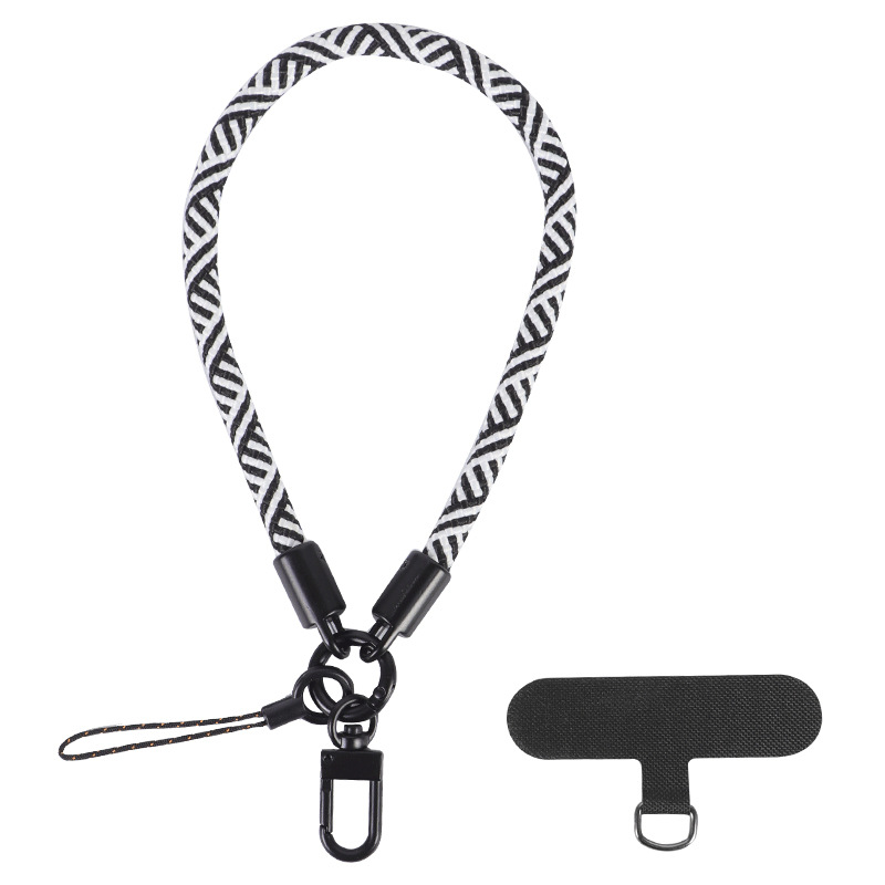 Mobile Phone Short Polyester Rope Anti-theft Wrist Strap Keychain