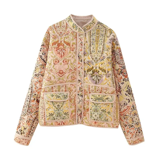 Women's Printed Pocket Cotton padded Coat - Shop at LoveMi