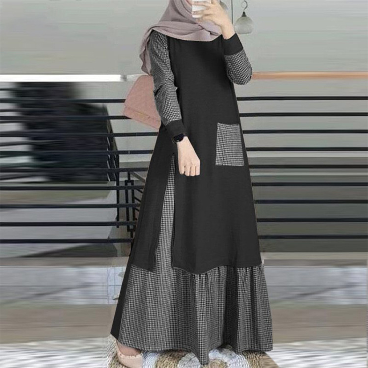 Women's Fashion Round Neck Swing Dress