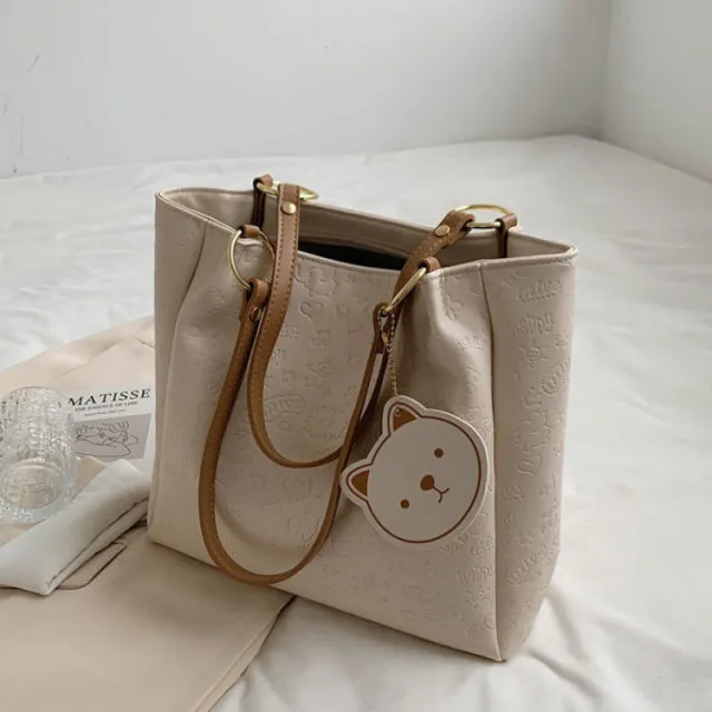 Women's All match Commute Shoulder Bag Large Capacity Tote Khaki - Shop at LoveMi