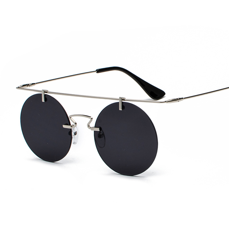 Frameless Lightweight New Retro Sunglasses Round Glasses C3 Color - Shop at LoveMi